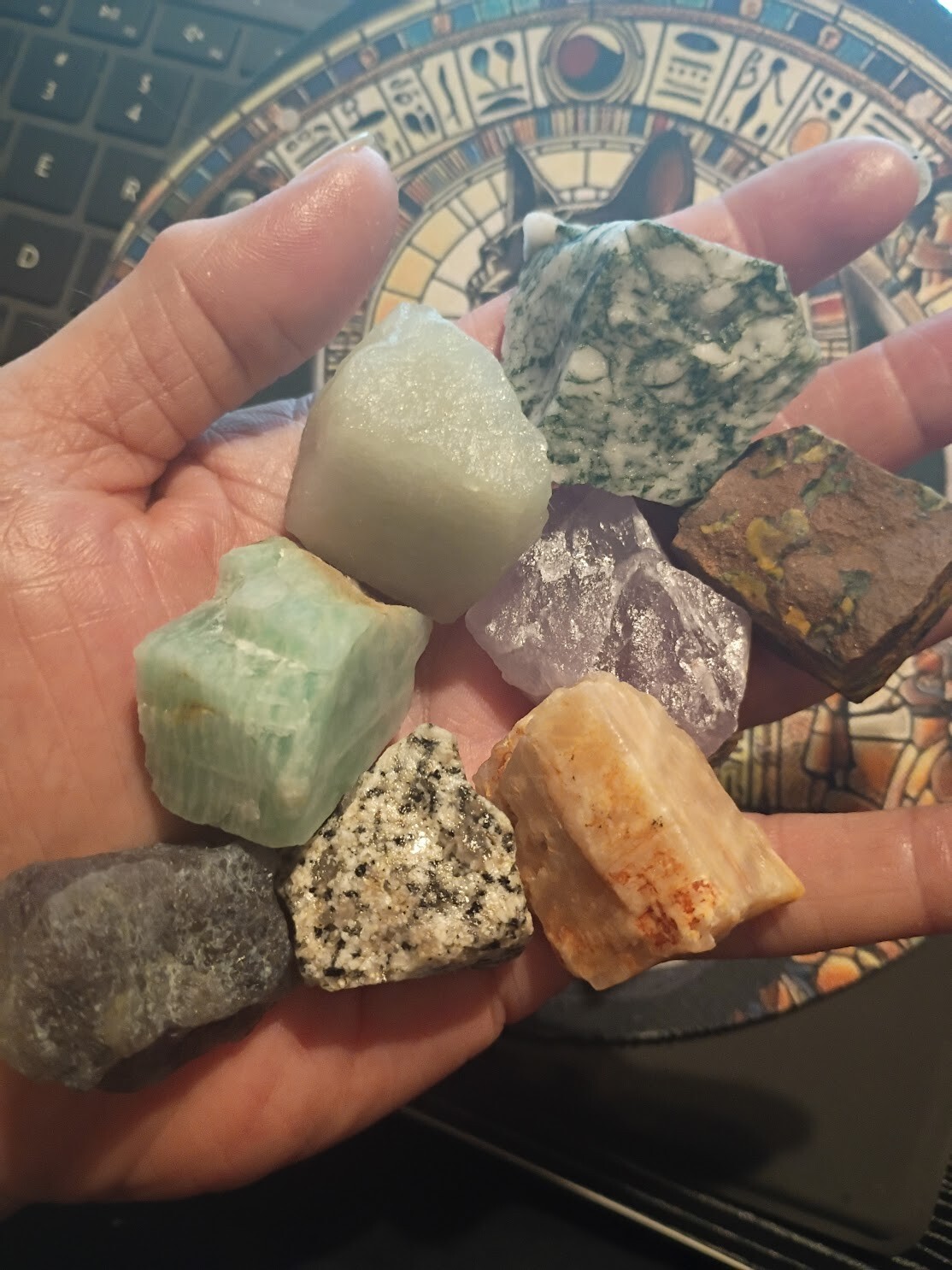 ~ Random Crystals Lot, Assorted Mixed Gemstones, Bulk Rough Stones 1-2 or 3 Lbs