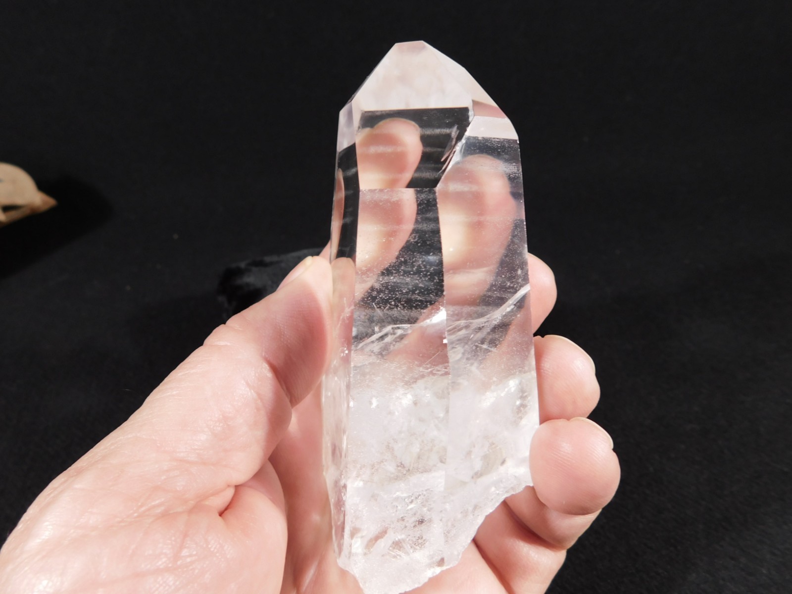 LARGER! SUPER Translucent LEMURIAN Quartz Crystal From Brazil 303gr