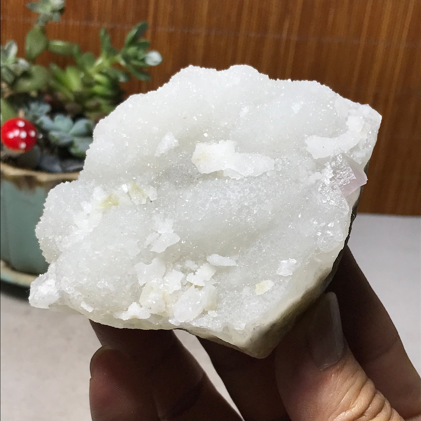 99-68-72mm Natural Light purple calcite fluorite Mineral Specimen 237g A6071