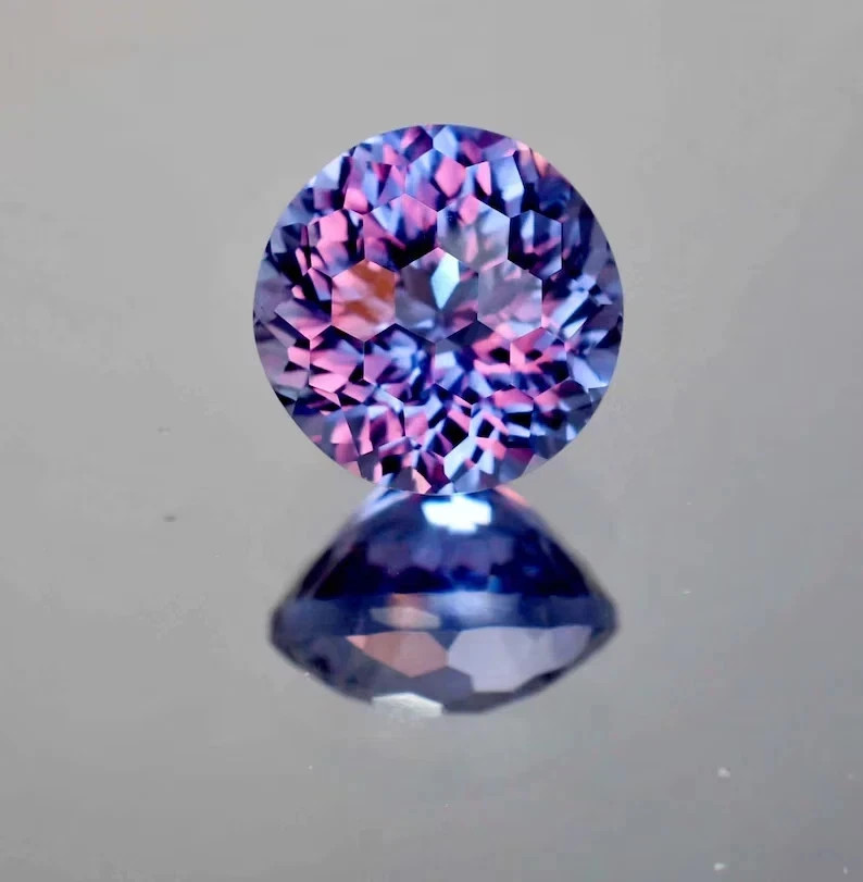 20 Ct Natural Color Change Alexandrite Round Cut Certified Loose Gemstone Rare