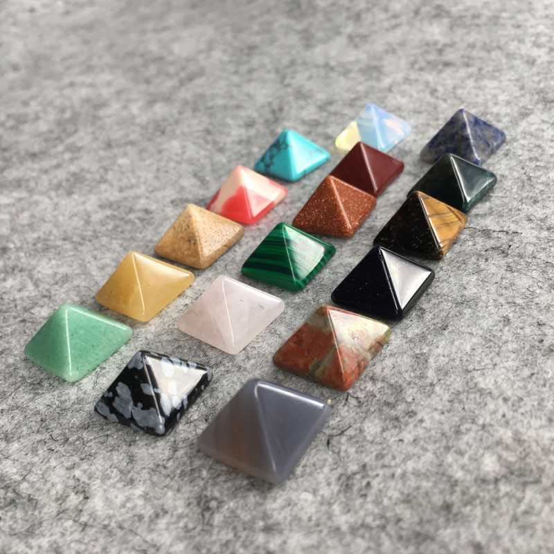 Set of 7 Chakra Pyramid Stone Set Crystal Healing – Chakra Set