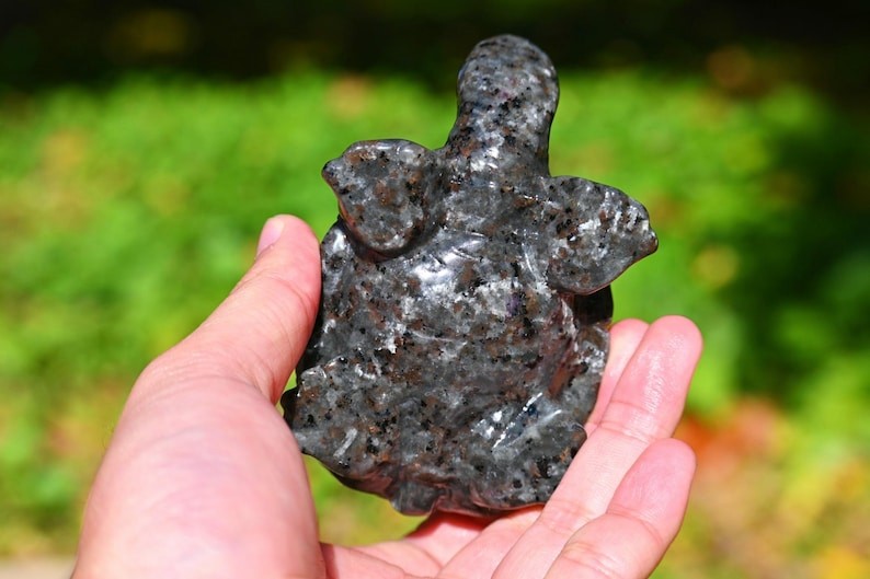 3.8″ Natural Yooperlite Tortoise Carved Reiki Healing Decor crystal Gift 1pc