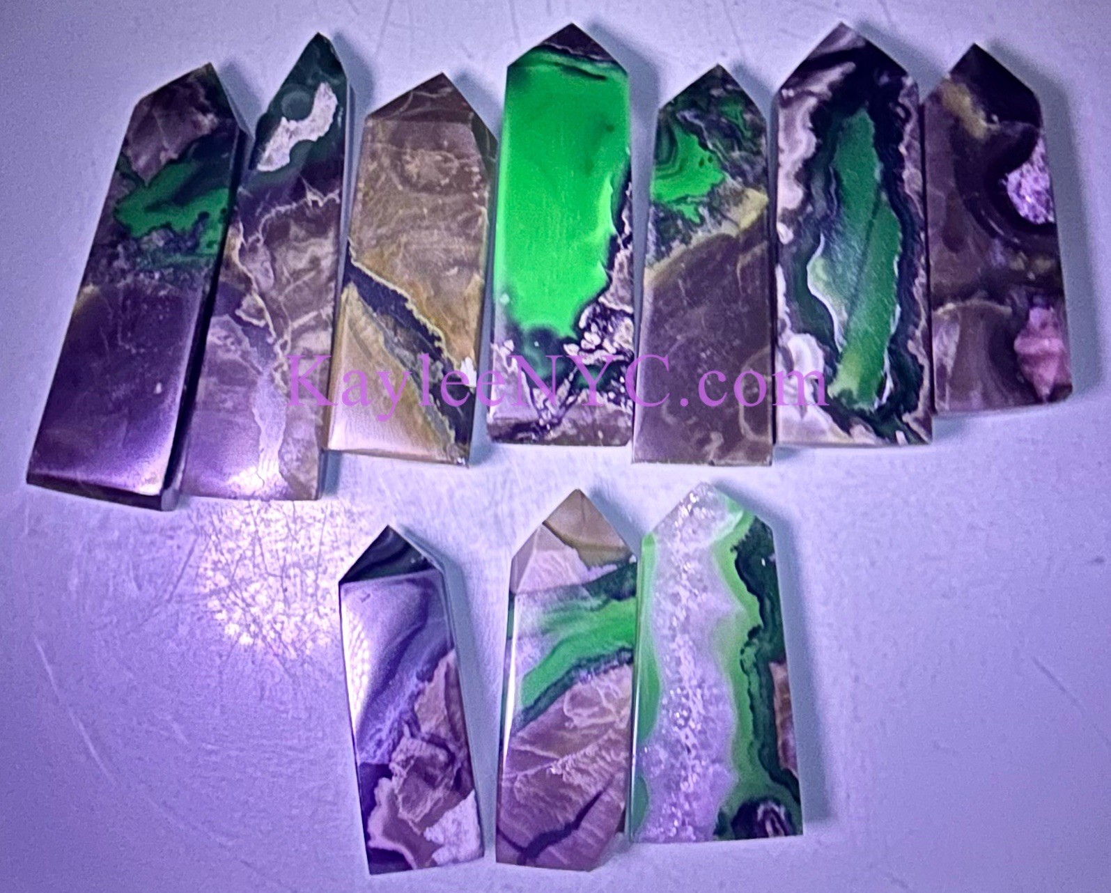 Wholesale Lot 2 Lbs Natural Volcano Agate Tower Point Crystal