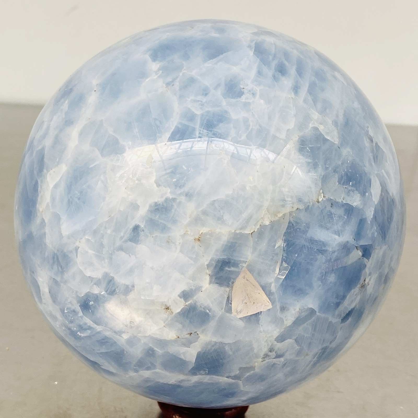 Natural Blue Celestite Crystal Sphere Ball Healing Madagascar 2840G (6.26LB)