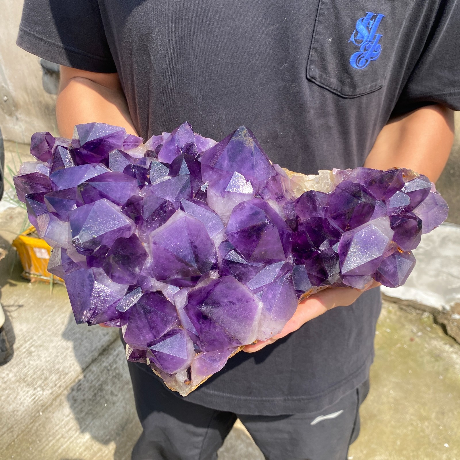 19.3LB Natural Amethyst geode quartz cluster crystal specimen Healing Specimen