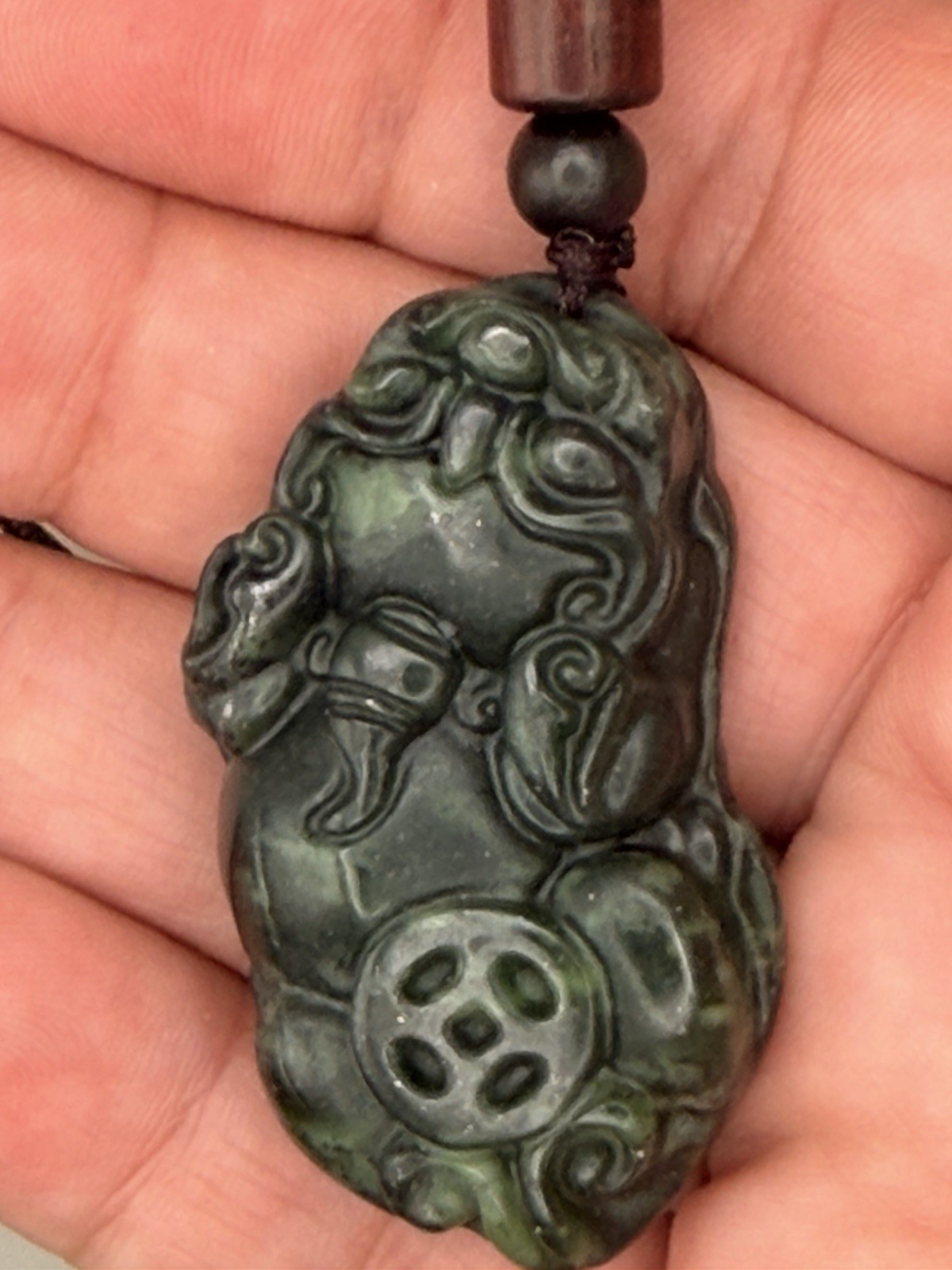 Set Of 2 Jade Pixiu Necklaces One Male One Female With COAs Natural Crystal