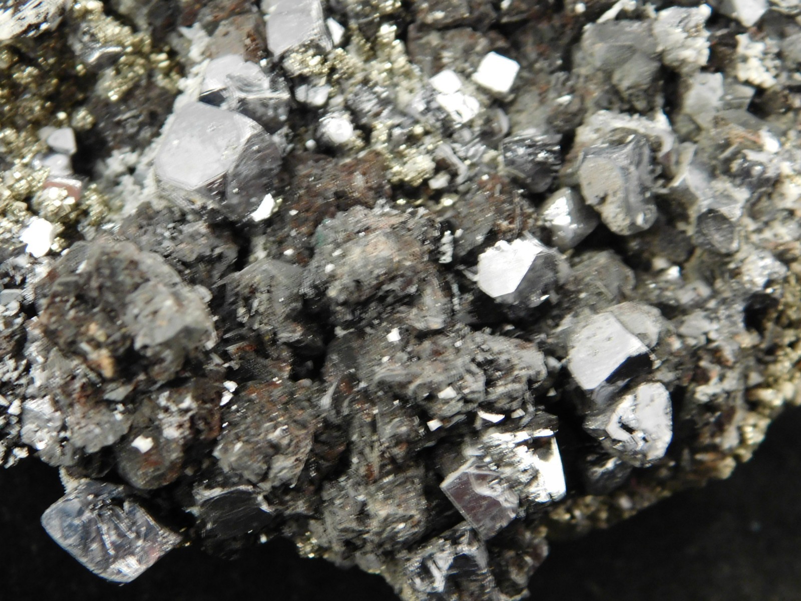 Big! Galena Crystal CUBE Cluster with Druzy PYRITE and Sphalerite Peru 538gr