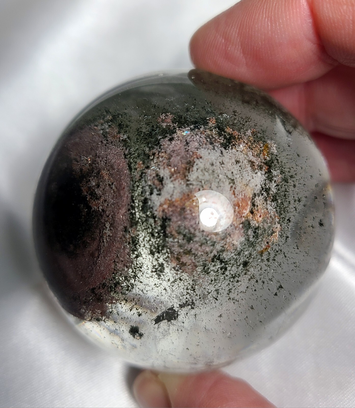 2″ 51mm 179g AA++ Stunning Garden Quartz Massive Rainbows Sphere Crystal Ball