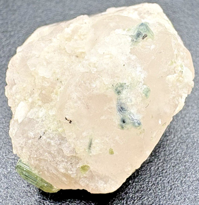 Natural Blue Green Tourmaline Crystals in White Matrix Specimen Afghanistan