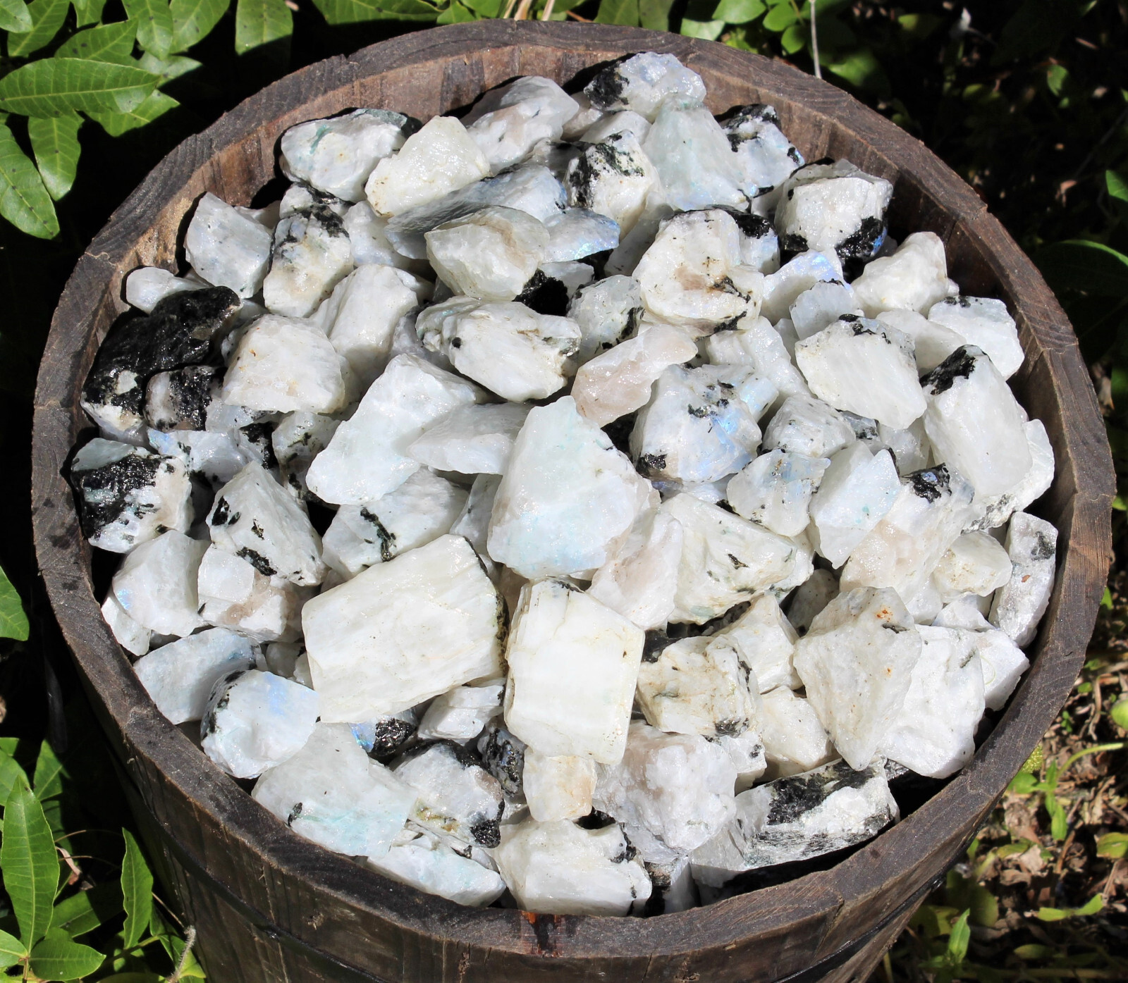 Rainbow Moonstone Rough Natural Gemstone Crystals: Raw Rainbow Moonstone Pieces