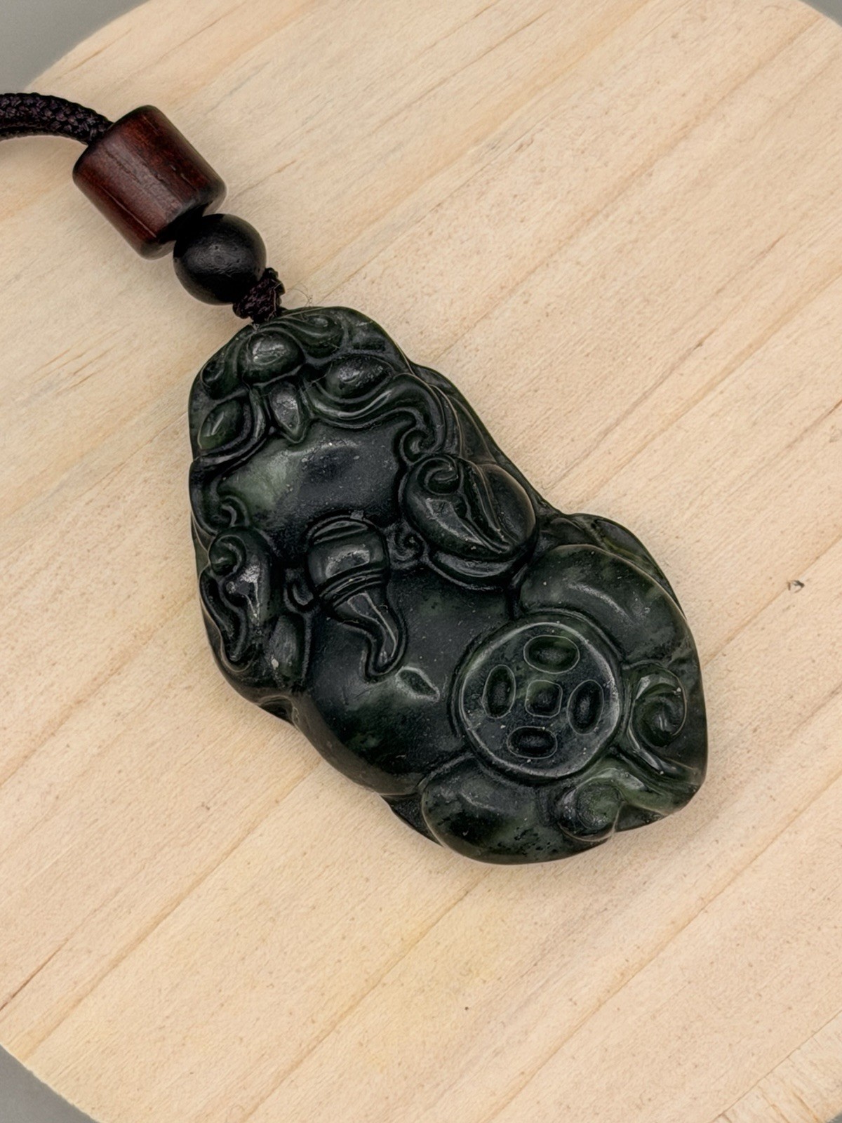 Set Of 2 Jade Pixiu Necklaces One Male One Female With COAs Natural Crystal