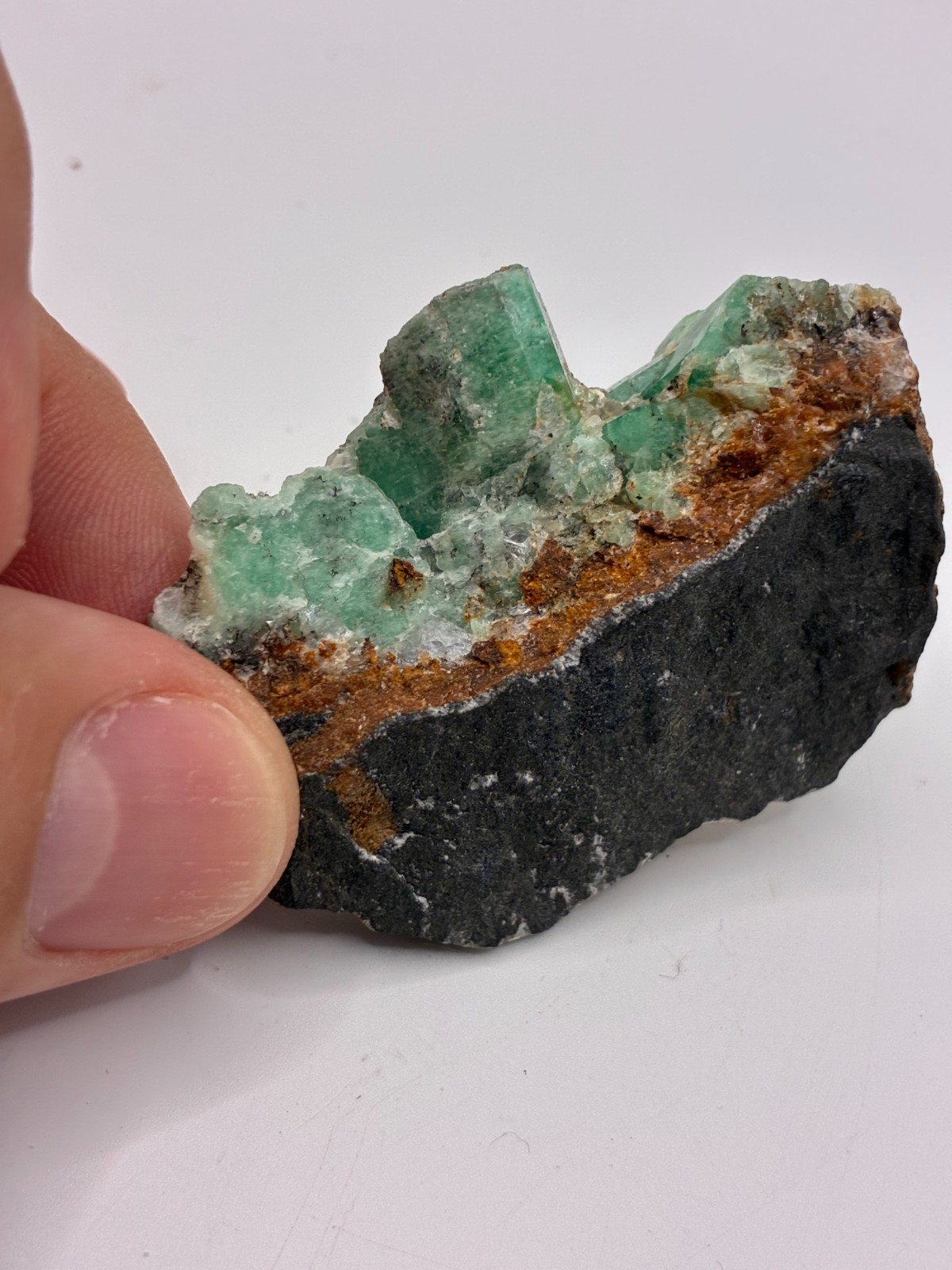 Rough Crystal Colombian Emerald Raw Matrix Collector Piece, Natural Not treament