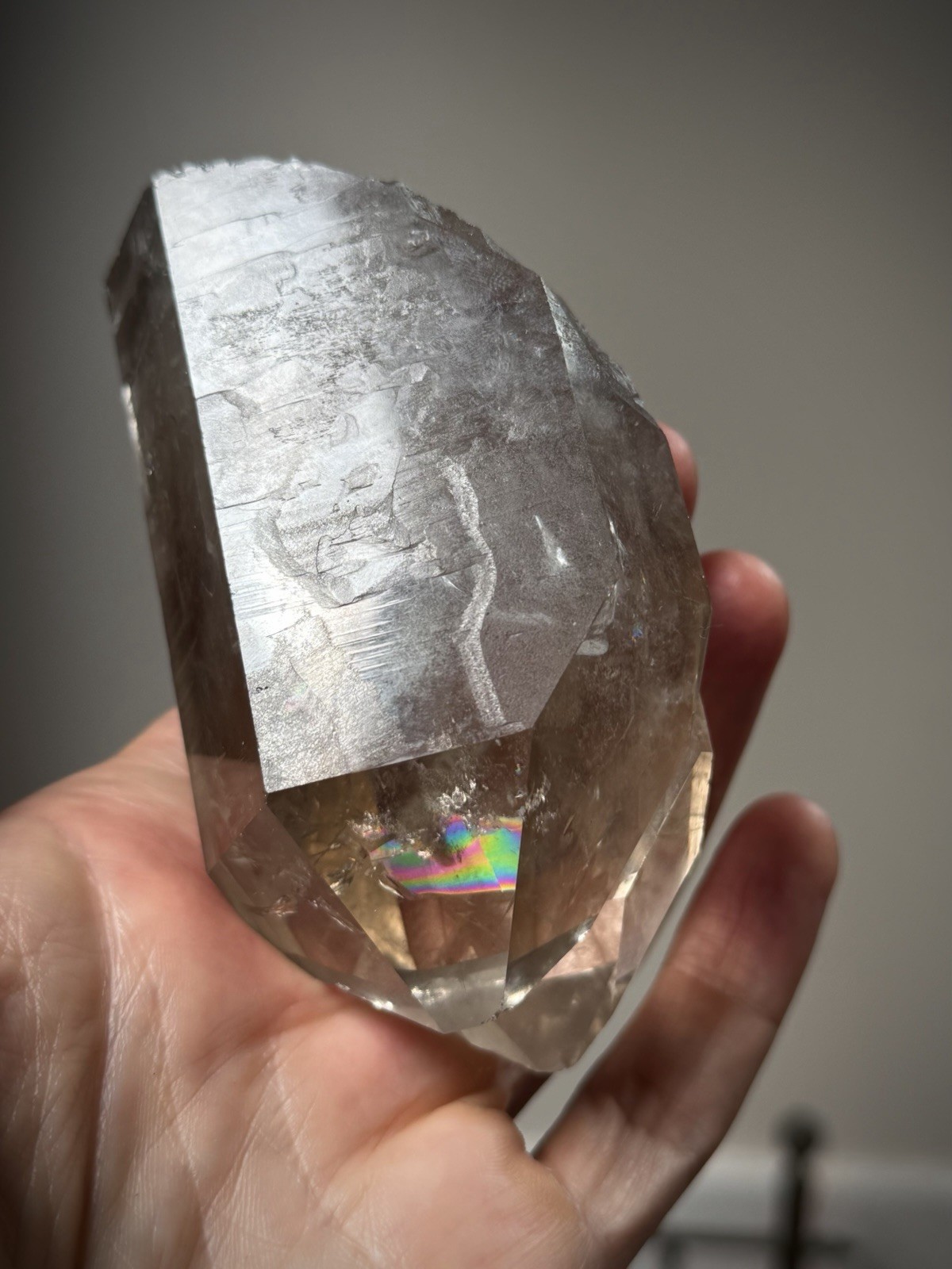 Twin Quartz Crystal Natural Smoky Quartz Rainbow Quartz Crystal Twin Quartz