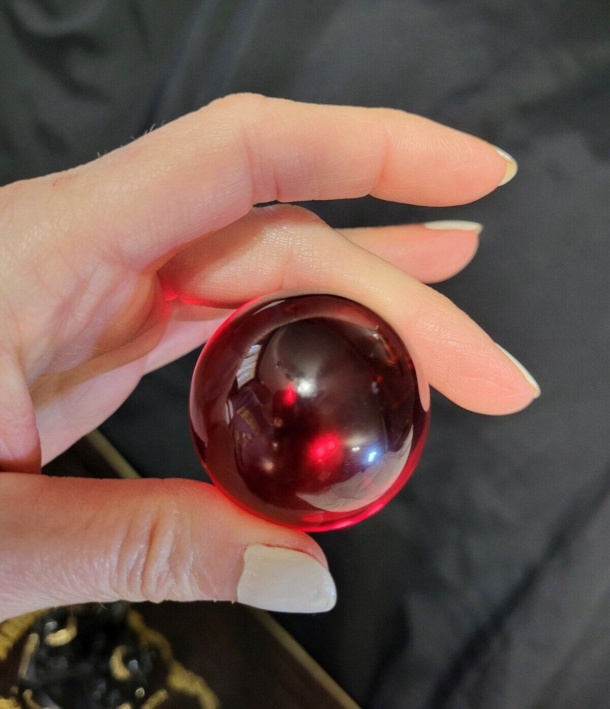 1PC. 40mm Rare Red Crystal Ball,Home Decor,Magic,Photo Lens, BALL ONLY