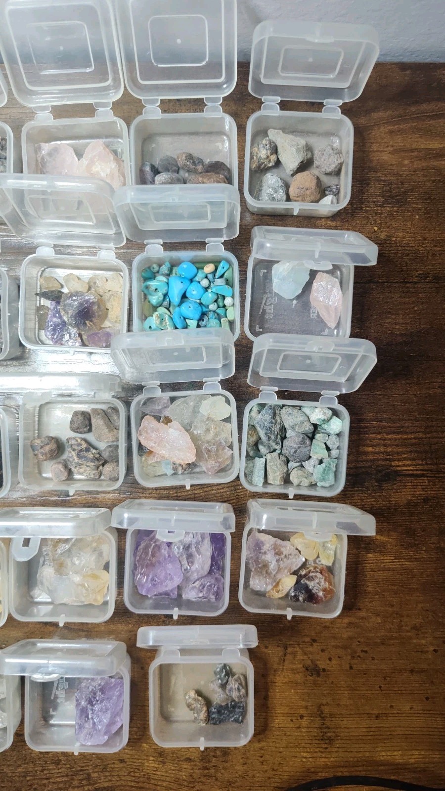 Huge Mixed Crystal & Gemstone Lot-Rough And Tumbled Specimens With Organizer