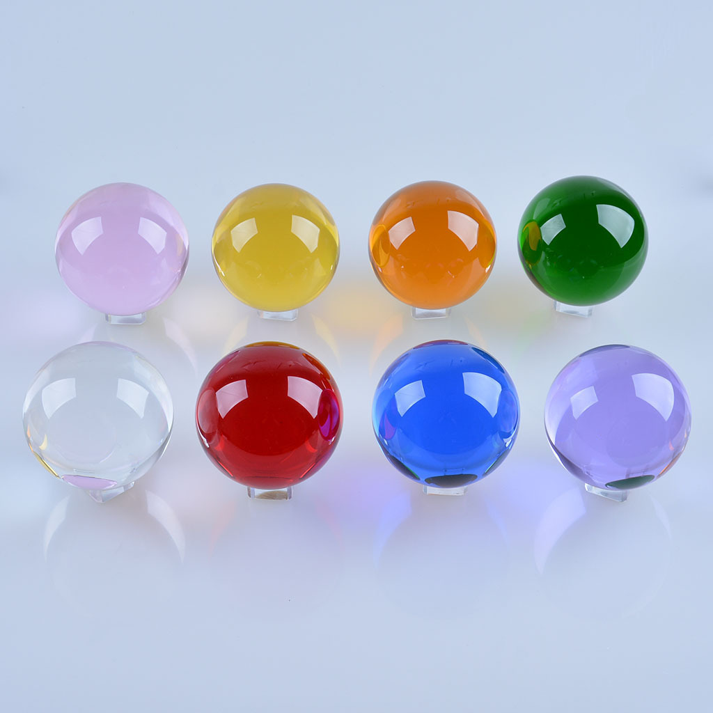 LONGWIN 50mm Quartz Crystal Ball Sphere Healing Crystals Photo Props Free Stand
