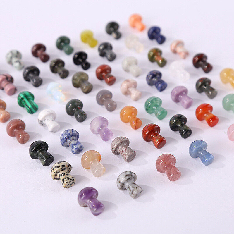 300pcs Wholesale ! Random Natural Quartz Mushroom Crystal Massage Healing 15mm+