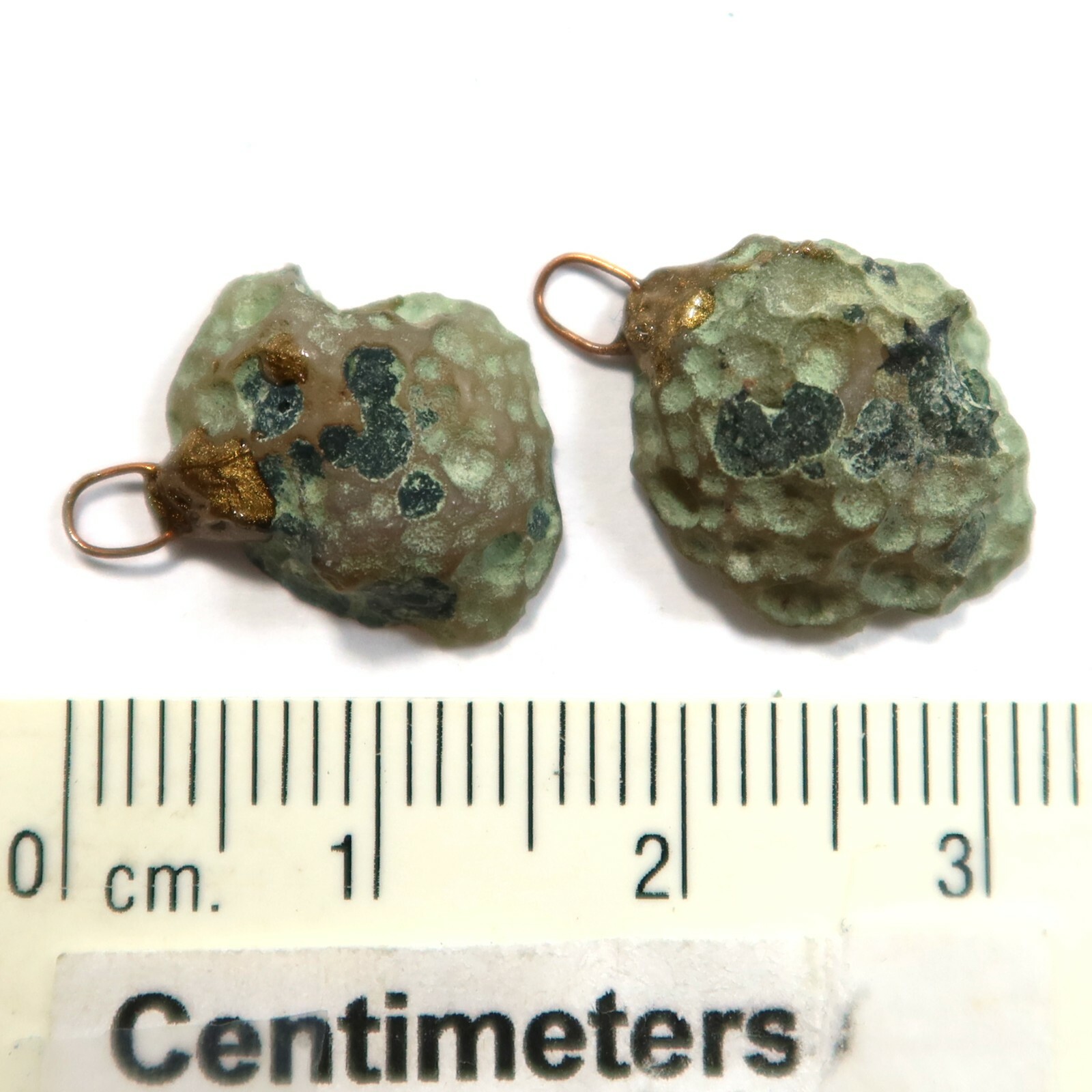 Distressed Tabasco – Tiny Mexican Geode Polished Halves with Ring TABD169