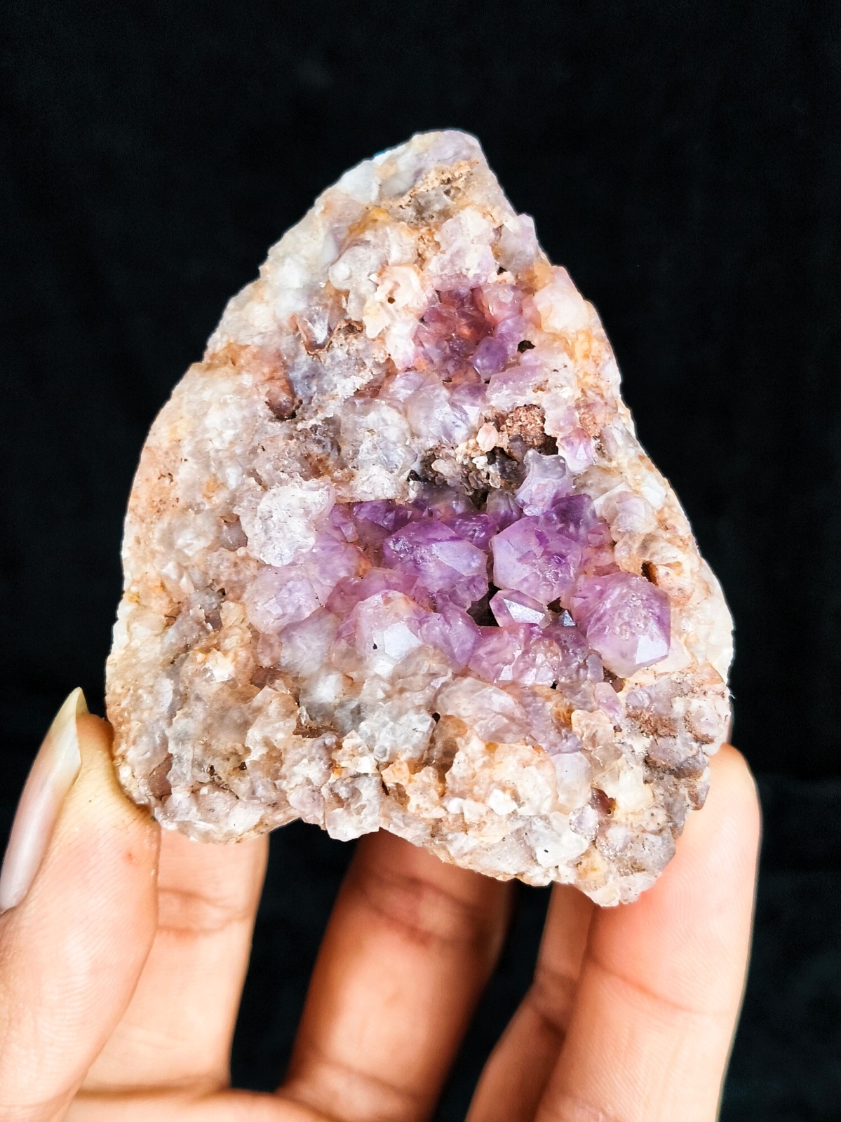 Alien Amethyst Phantom Hematite Quartz Cluster 170g Natural Specimen 7x6x4cm