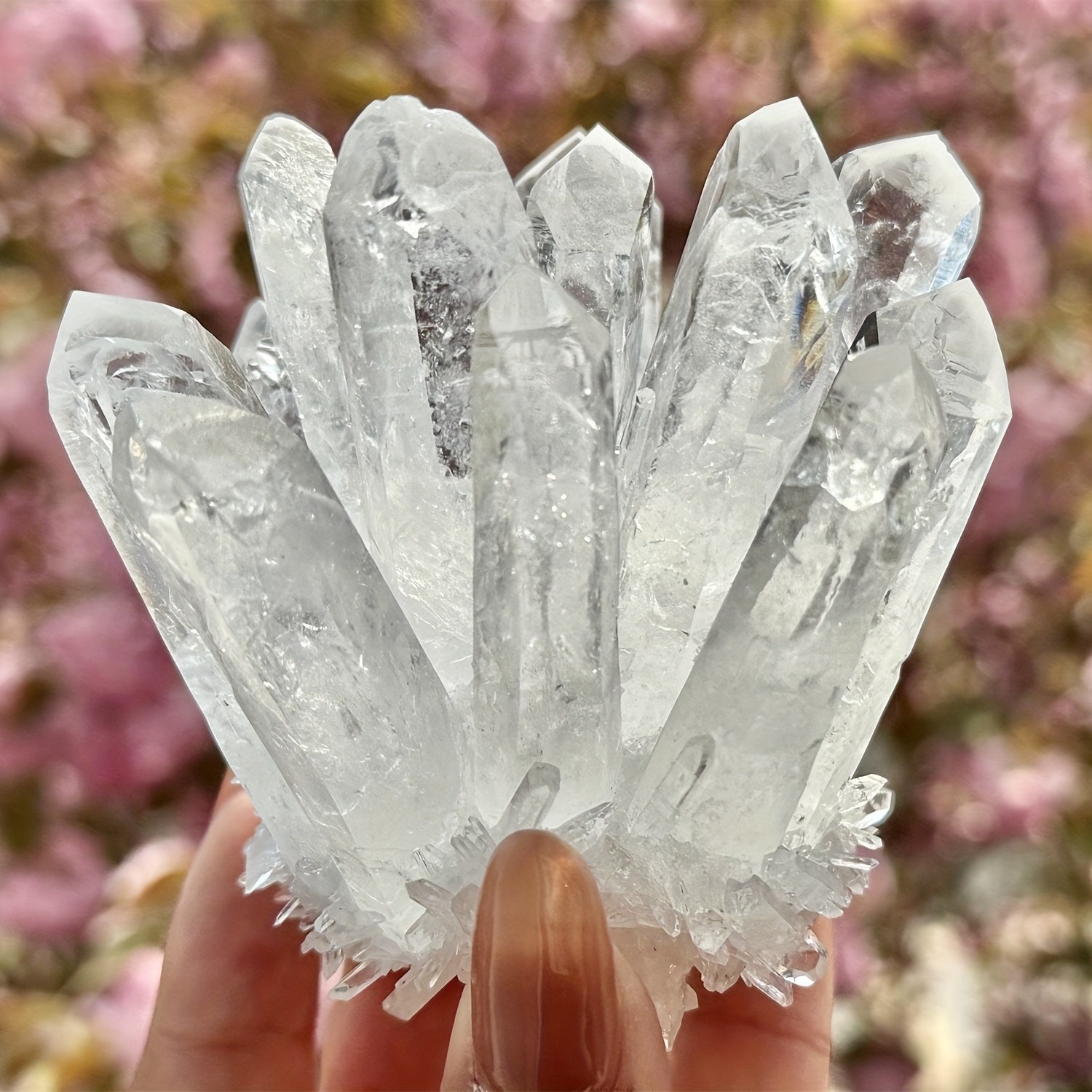 0.7Lb Crystal White Quartz Cluster Random Handmade Polished Home Collection Gift