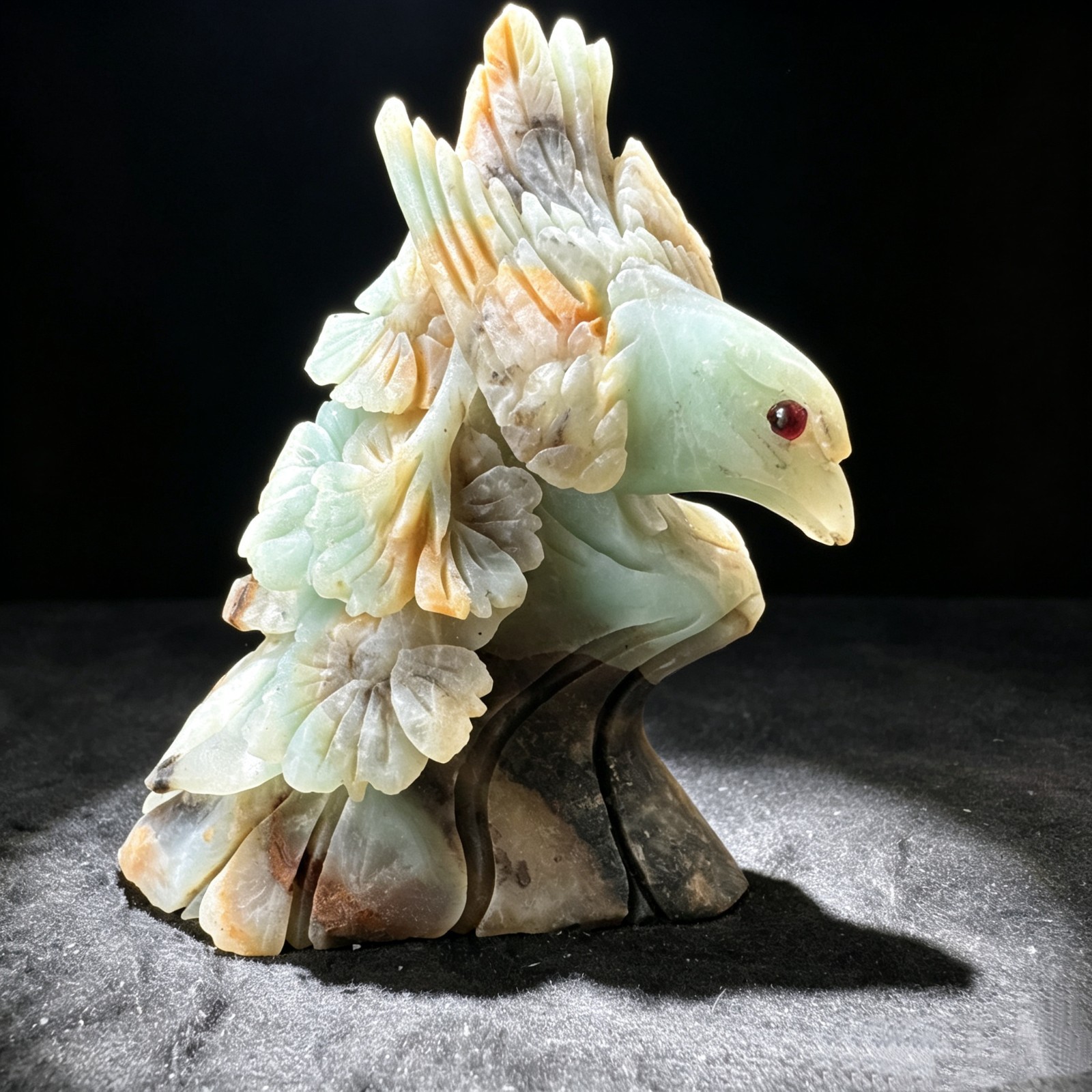 Hand Carved Amazonite Bird – Natural Crystal Animal Figurine Sculpture Decor 4.1