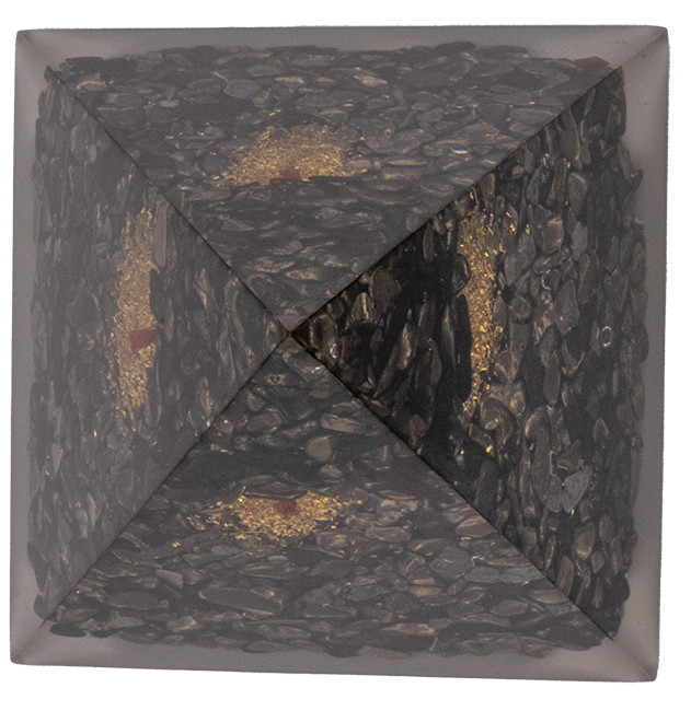 Pyrite Orgonite Nubian Pyramid Twisted Copper Coil Resonance Anchor Vibonite®