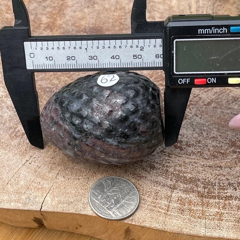 Natural Garnet Dragon Egg Carved Crystal Gift Gothic Whimsical Home Decor Rock