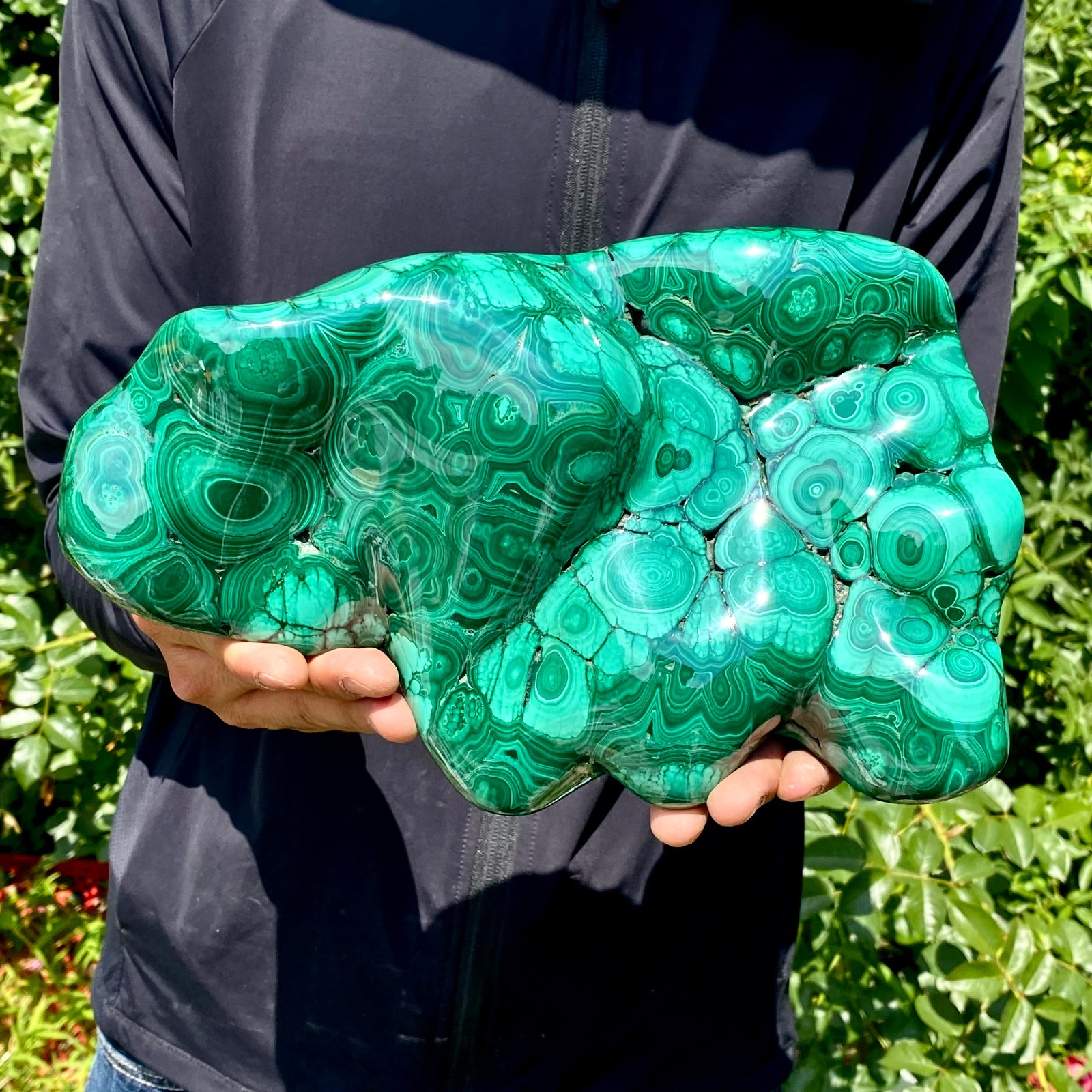 7.6LB Natural Polished Malachite Mineral freeform specimen Reiki Stone Healing