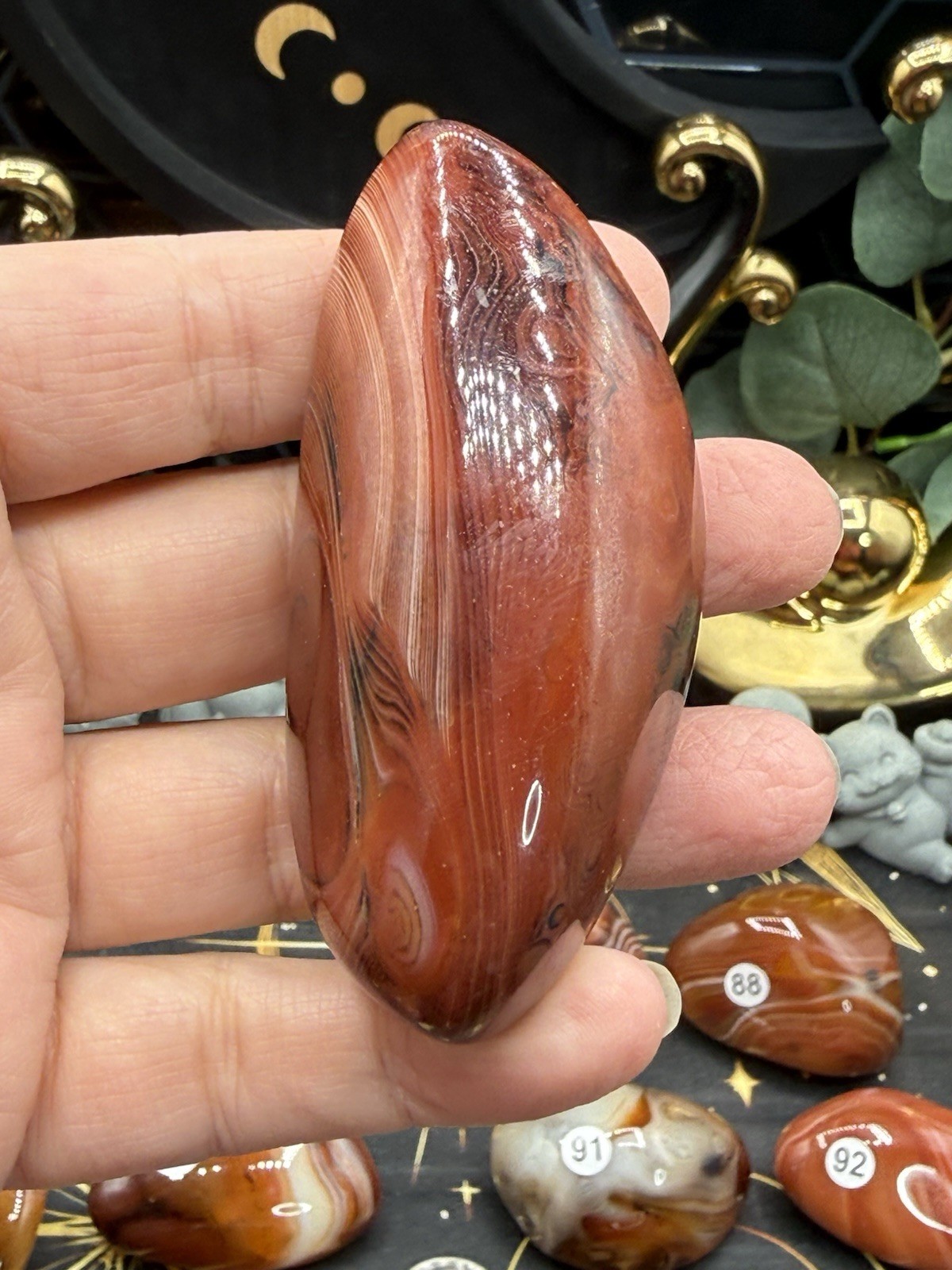 Natural Sardonyx Lg Palms/Freeform awesome patterns Free shipping