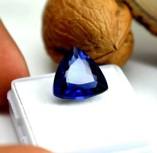 8 Ct Natural AAA+Quality Certified Blue Tanzanite Trillion Cut Loose Gemstone