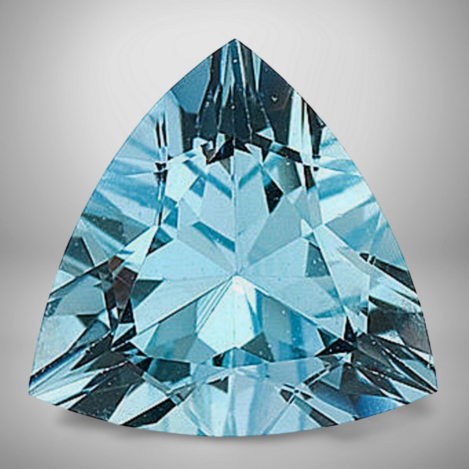 Aquamarine Trillion Cut Gemstone 6.6 Cts – 14 mm Lustrous Precious Jewelry Gem