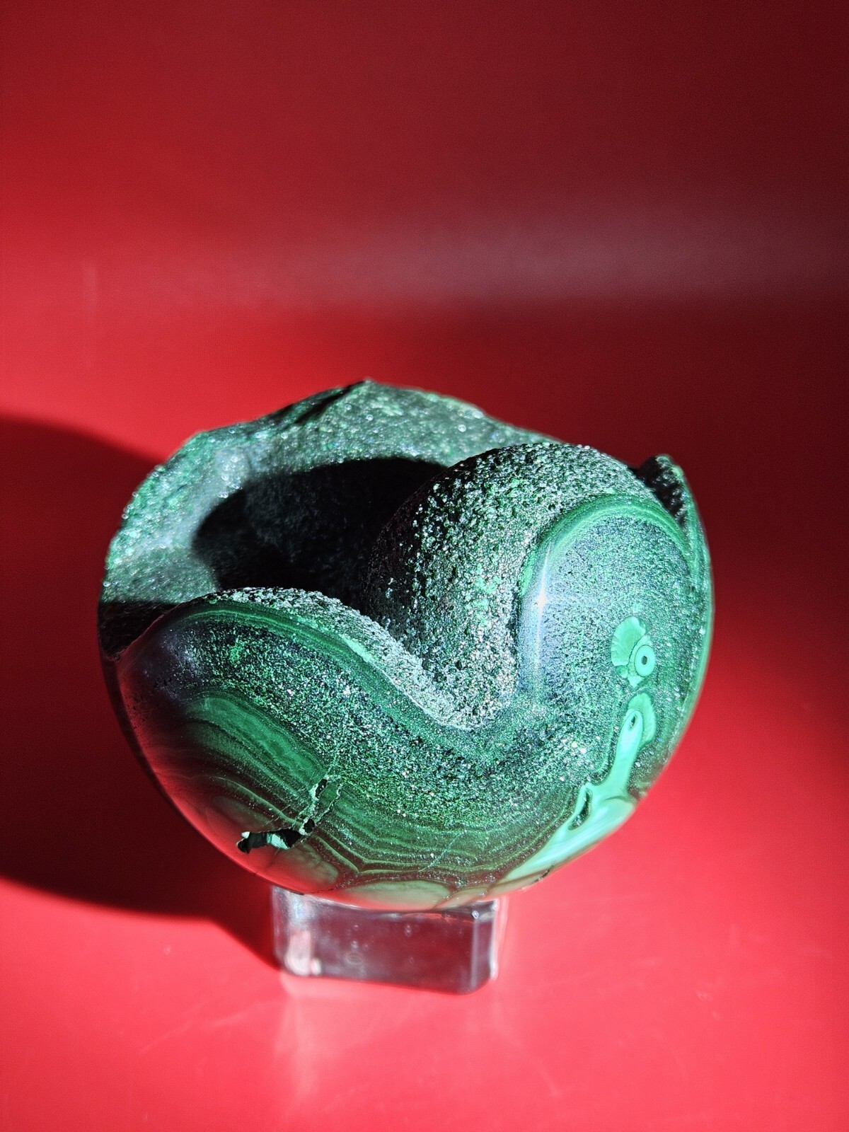 Glossy Natural Malachite Quartz Druzy Sphere Crystal Collection Healling 1+LB