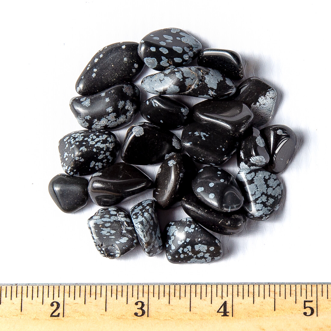 50g Tumbled Snowflake Obsidian Gemstone Crystals 15-30 Stones Gem Rock Specimens