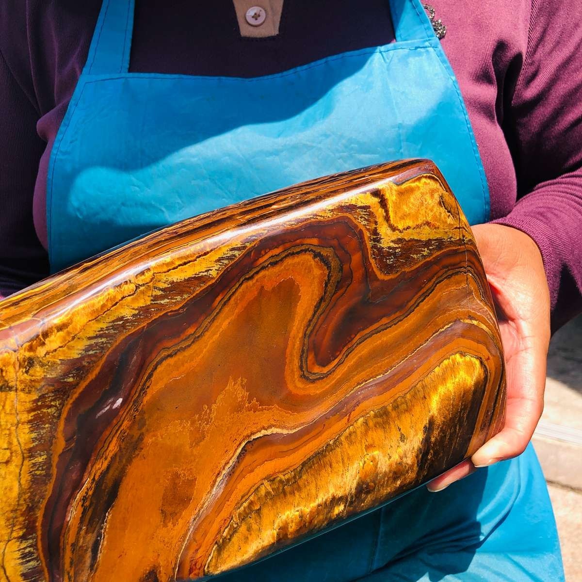 9.52 LB Natural Tiger Eye Polished Specimen Home Decor Raw Healing Stone 5350