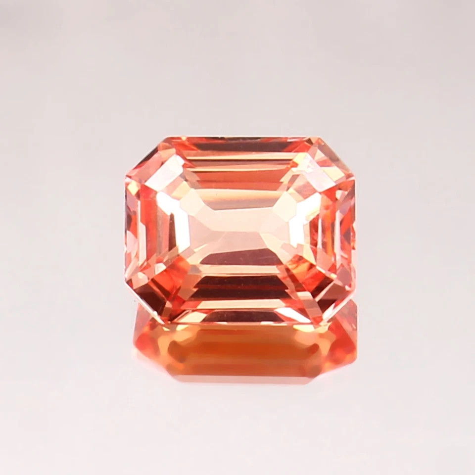 5.45Ct Precious Ceylon Padparadscha Radiant Gem 9.5×9.5×8 mm Beauty for Custom