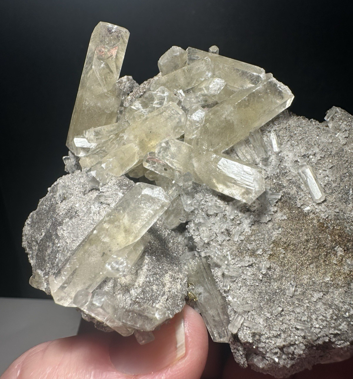 205 gm Golden Dogtooth Calcite Dog Tooth Crystals Sweetwater Mine Missouri!!!