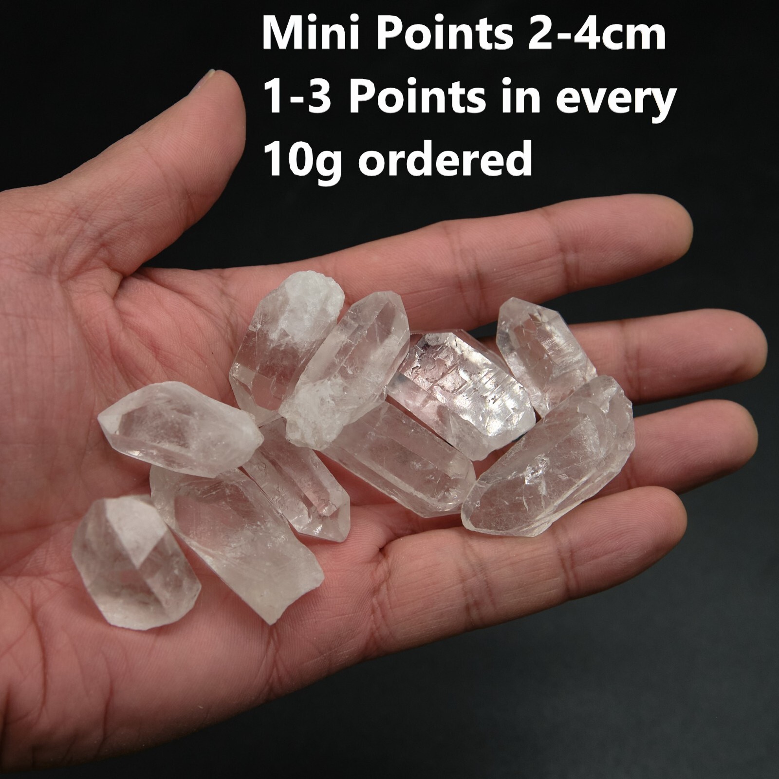 Rough Clear Quartz Point Natural Healing Raw Stone Mineral Chakra 2-4cm x 20g