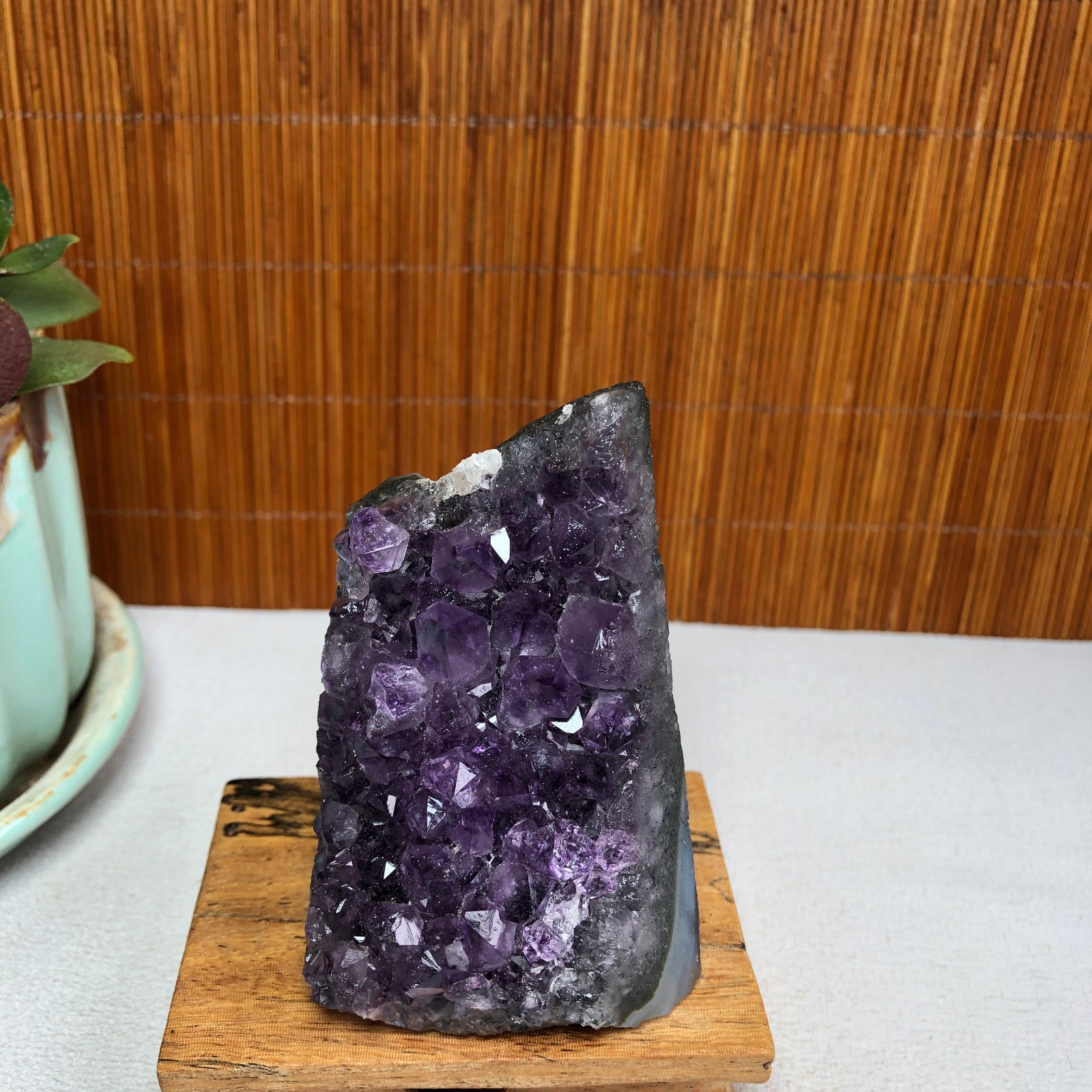 68mm NATURAL amethyst point purple Crystal Cluster Mineral Specimen 177g A1128