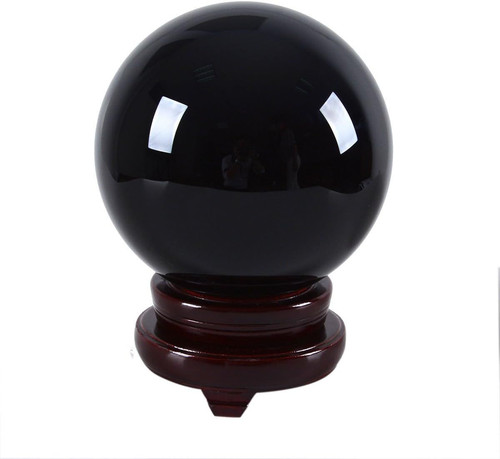 LONGWIN 150mm(5.9 inch) Big Divination Black Crystal Ball for 150mm,