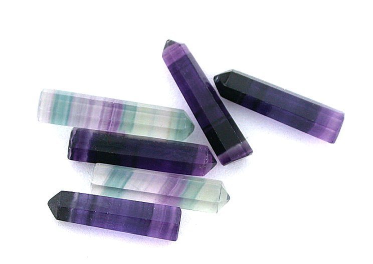FOUR 2/3 TO 4/5 x 1/10 INCH PETITE SMALL Fluorite Crystal Point Gem EBS5901OTH