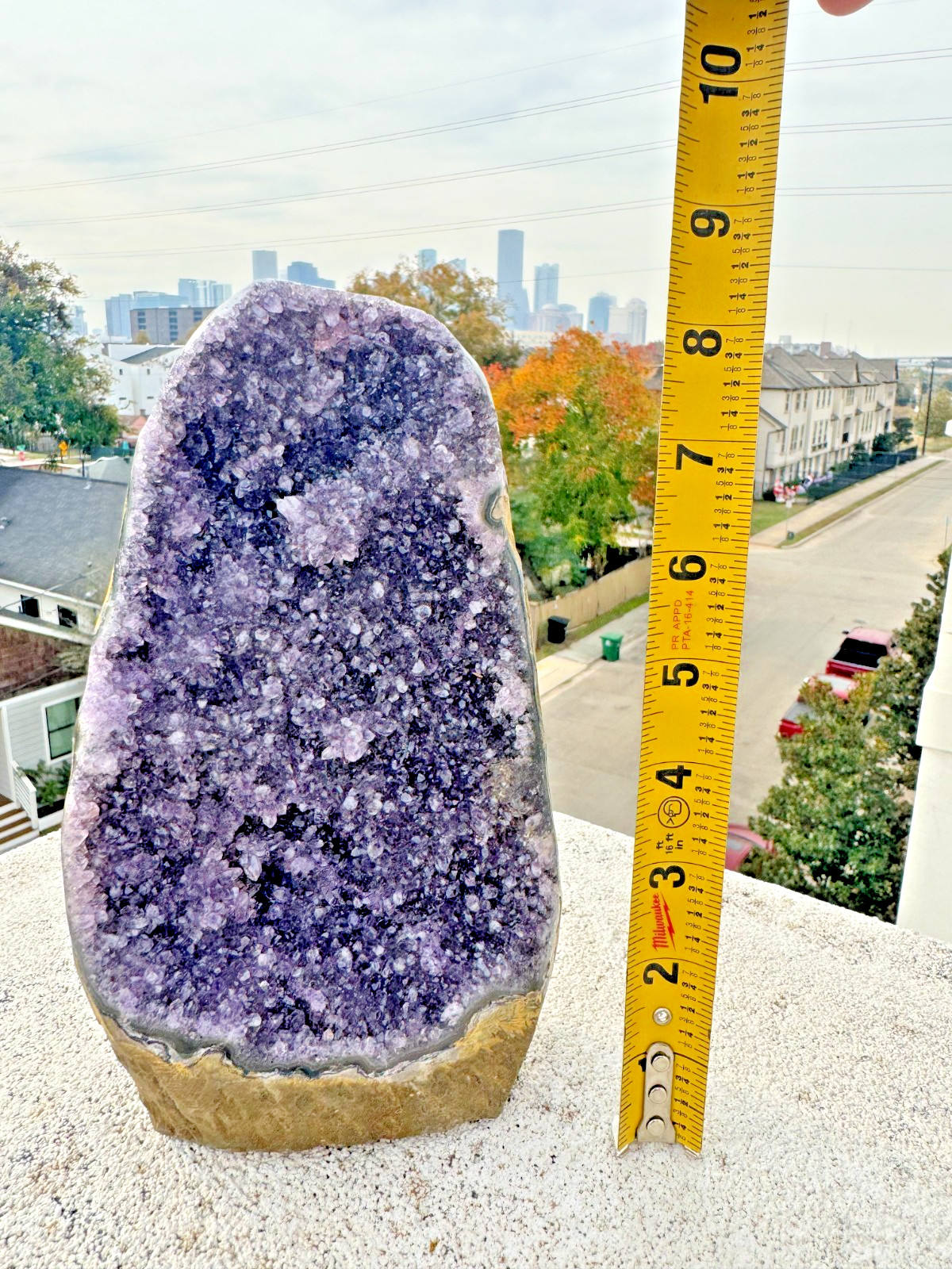 Amethyst Geode Crystal Cluster | 4 pounds, 5 oz | All Natural, Cut-Base |