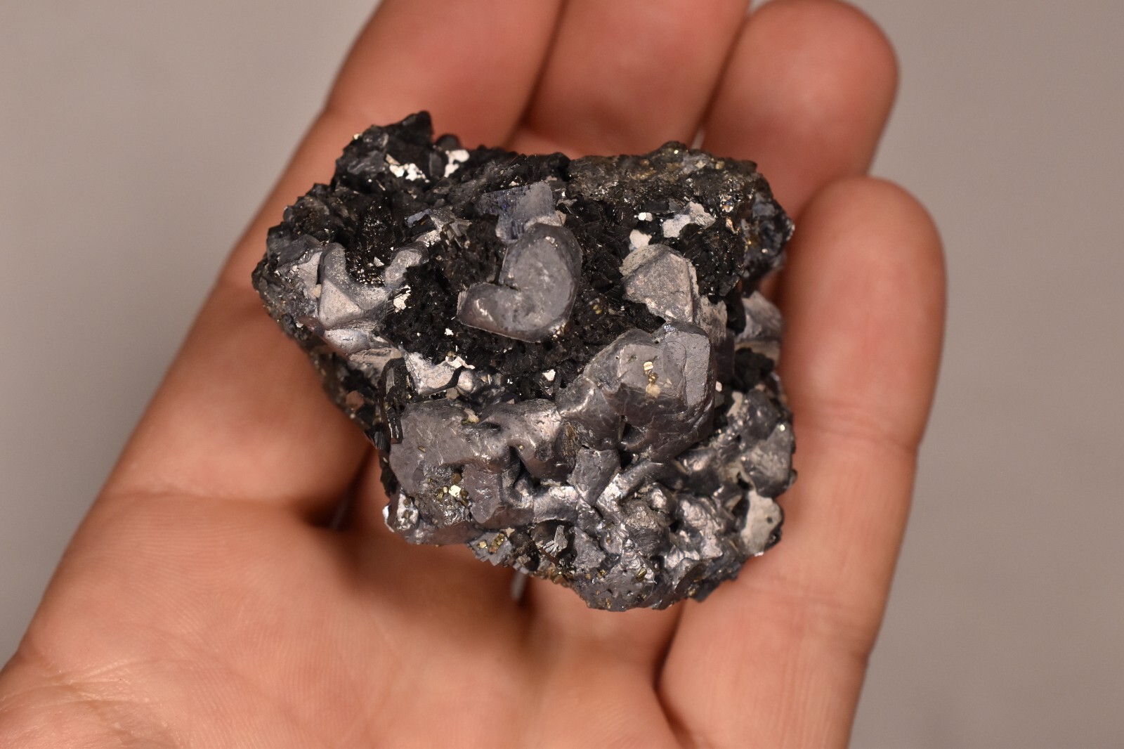 *TETRAHEDRITE & GALENA* Specimen 5.8cm 182.6g Pyrite Inclusions Natural Crystals