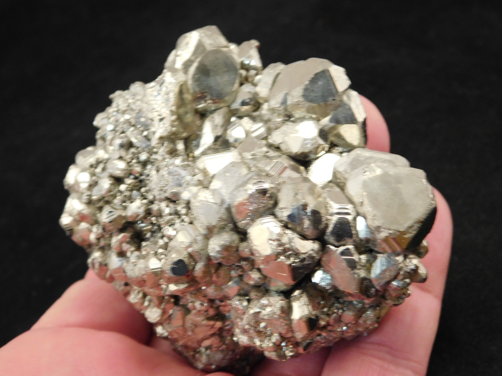 Larger! RHOMBIC PYRITE Crystals Cluster 100% Natural Peru 341gr