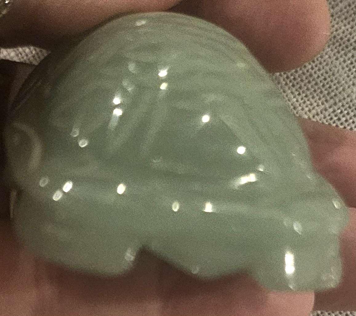 Gemstone Carved Adventurine Turtle Tortoise Figure 3″