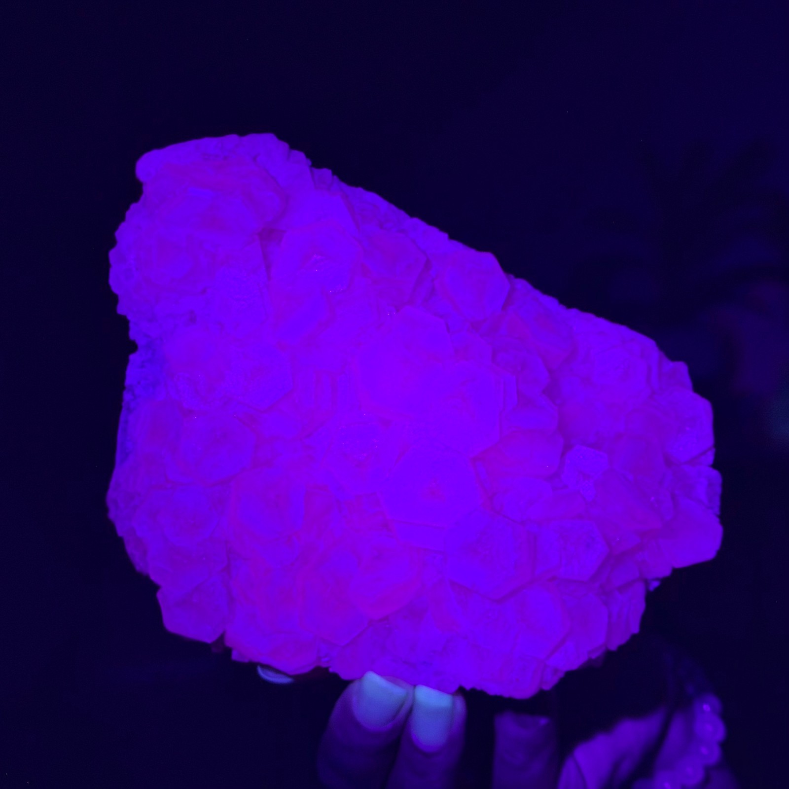 2.20LB Natural String of Copper Coins Calcite/Fluorescent Glow Under UV Light