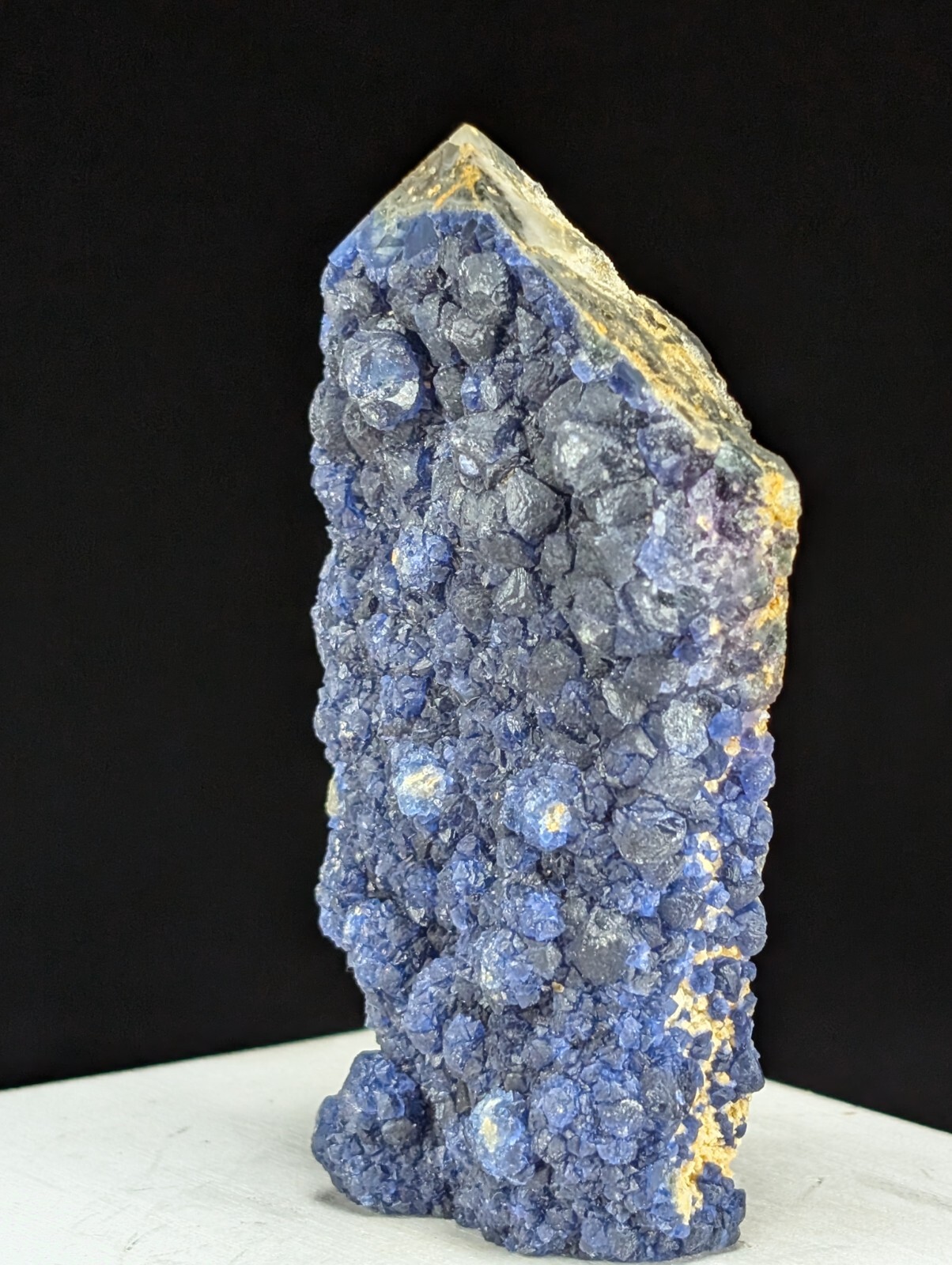 Fluorite Tower Blue Rough Crystal Point Chakra Gemstone Raw Wand Blueberry