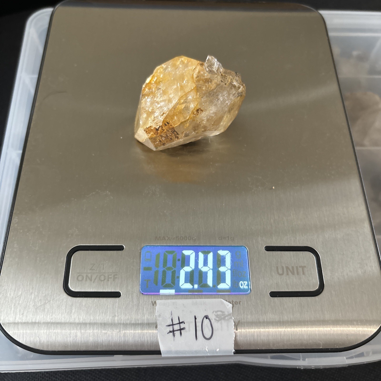 Herkimer Diamond Quartz Crystal “Golden Healer, Rider” 2in x 1.75in, 2.4oz