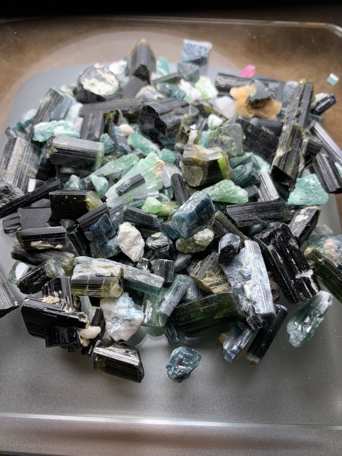 150g natural mix tourmaline crystal specimen lot from Pakistan