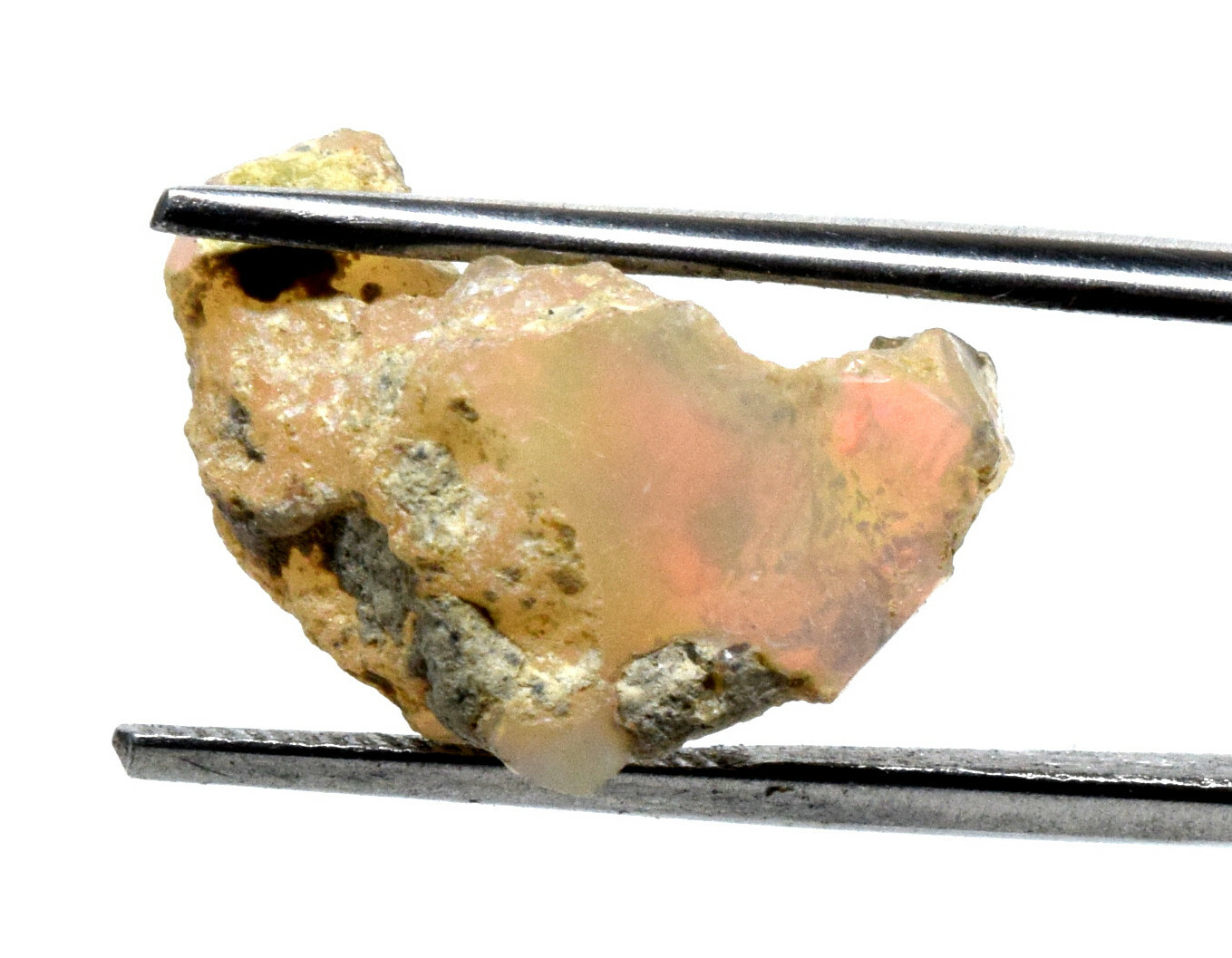 4.5ct 15mm Ethiopian Welo Fire Opal Gemstone Crystal Mineral Rough Specimen Cab