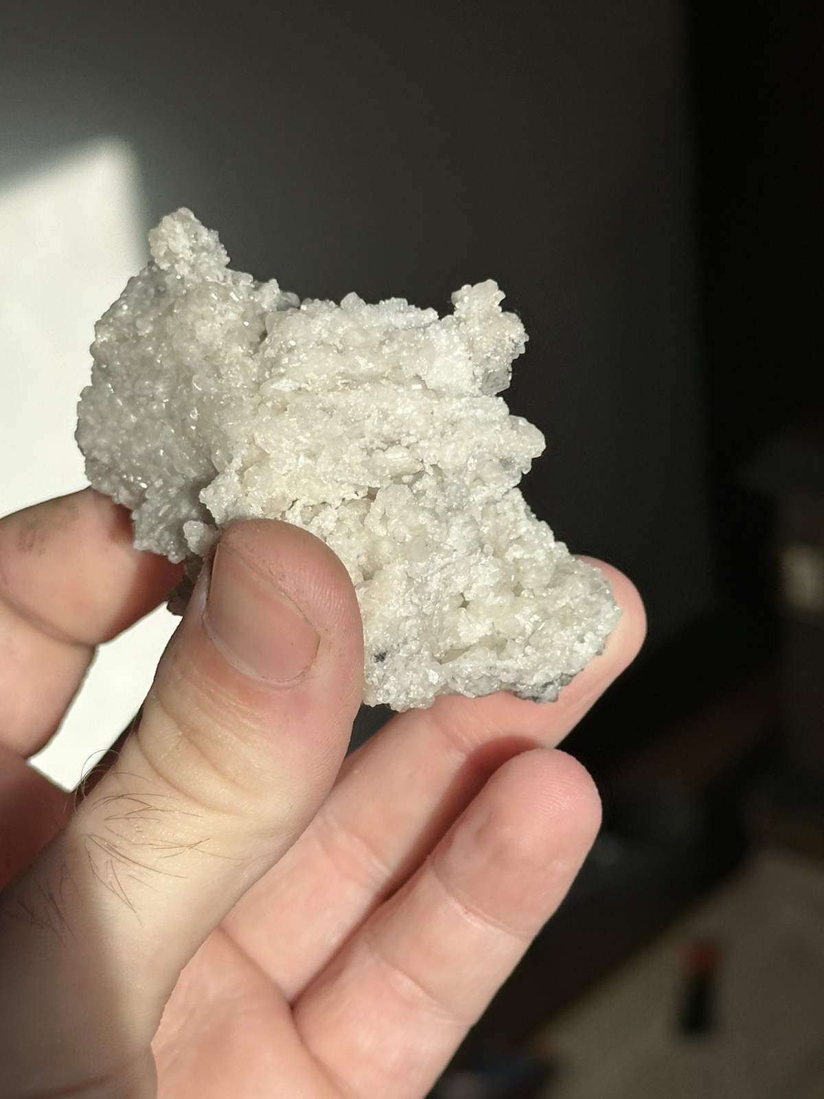 Anglesite Pseudomorphing Cerussite, Proprietary Mine? Broken Hill, Australia.